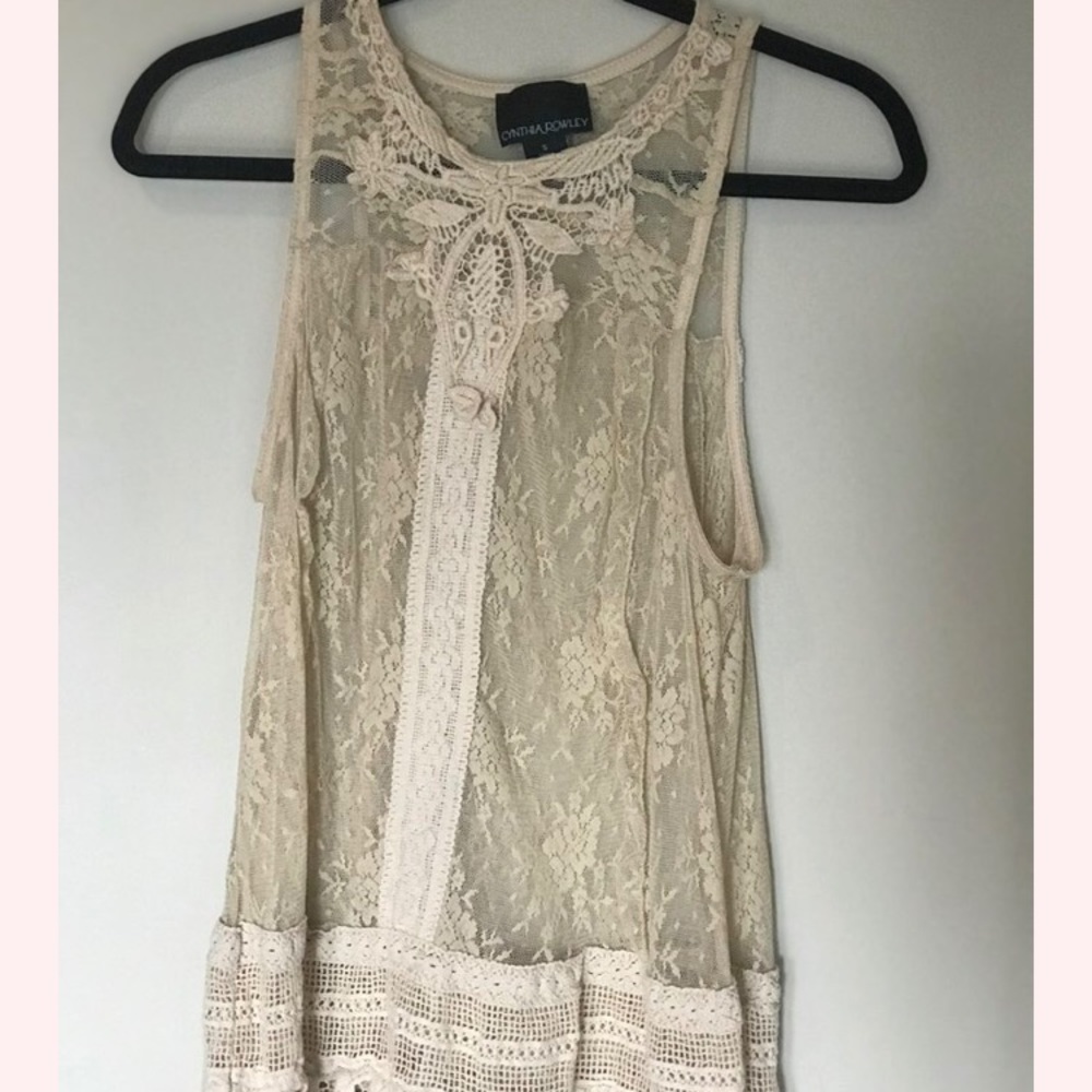 Cream lace shirt